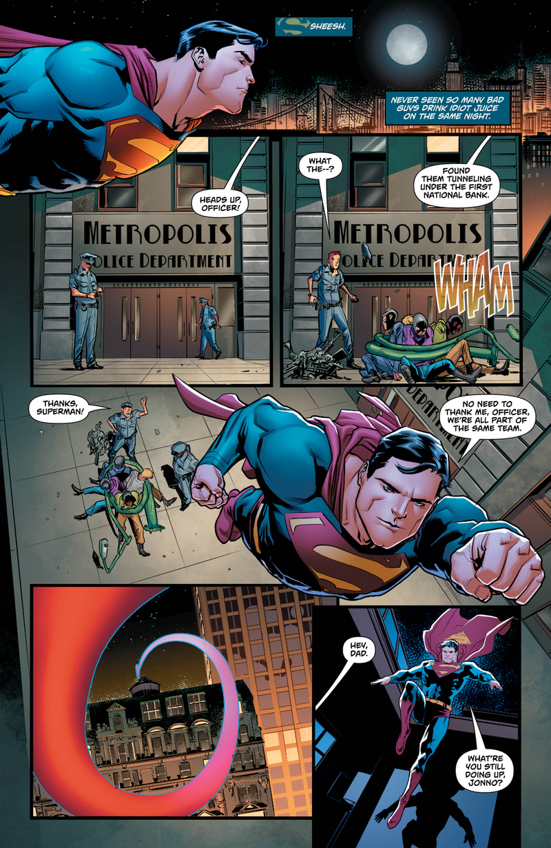 Illustration for article titled Father and son have unfinished dino-business in this Superman Special exclusive